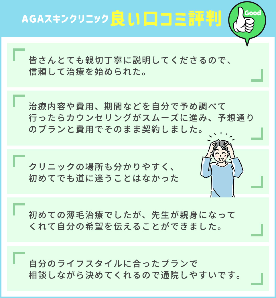 AGAスキンの良い口コミ評判一覧