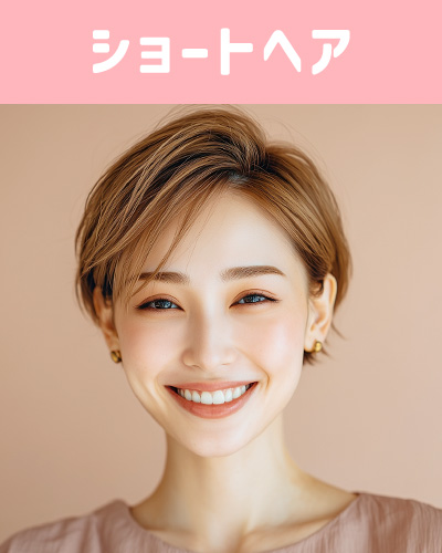ショートヘアの女性の写真