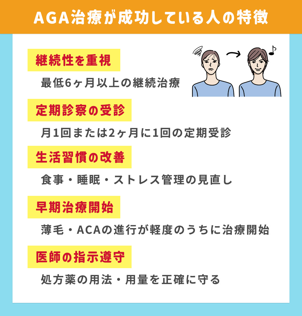 AGA治療が成功している人の5つの特徴まとめ