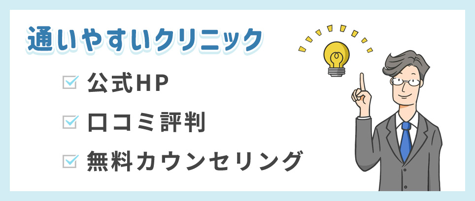 通いやすいクリニックポイント