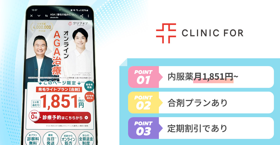 クリニックフォアのバナー