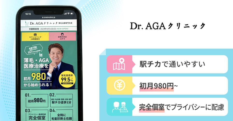Dr.AGAクリニックの特徴まとめバナー