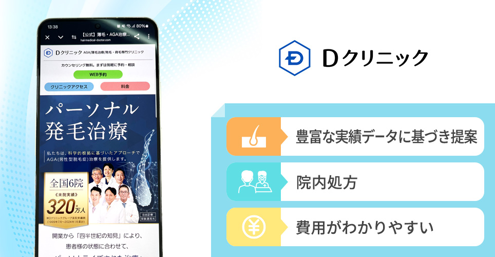 Dクリニックの特徴まとめバナー