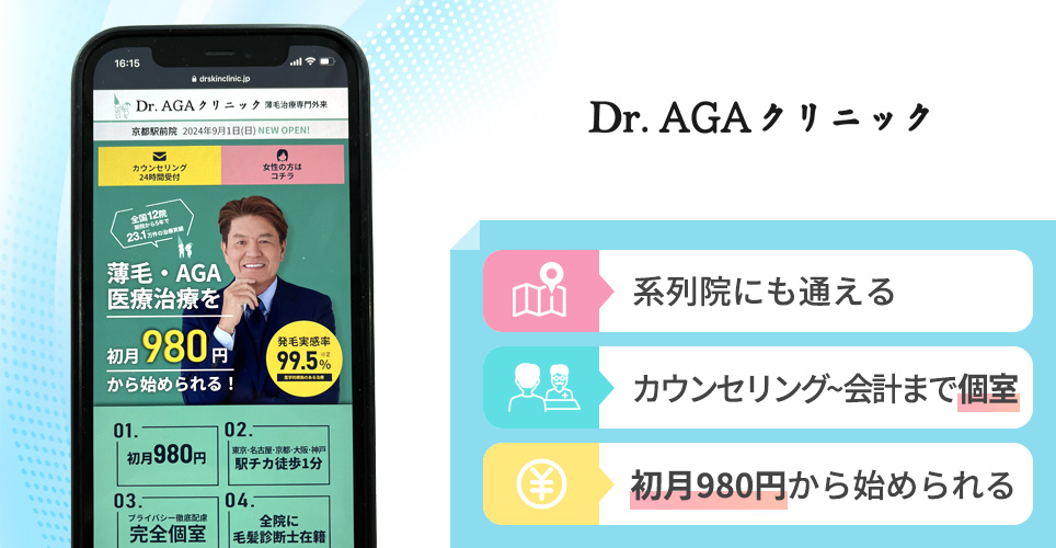 Dr.AGAクリニックの特徴まとめバナー