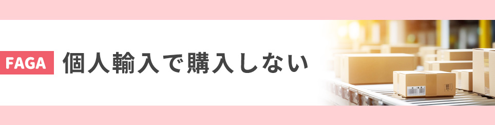 個人輸入で購入しない