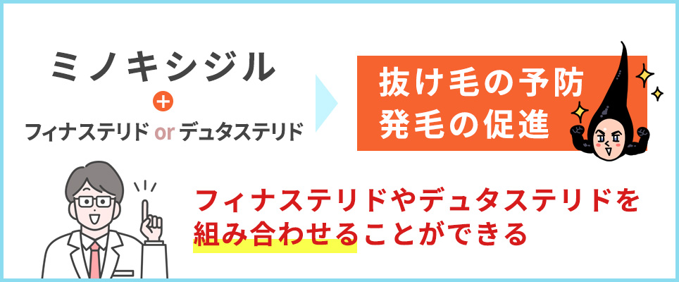 ミノキシジルは組み合わせることができる