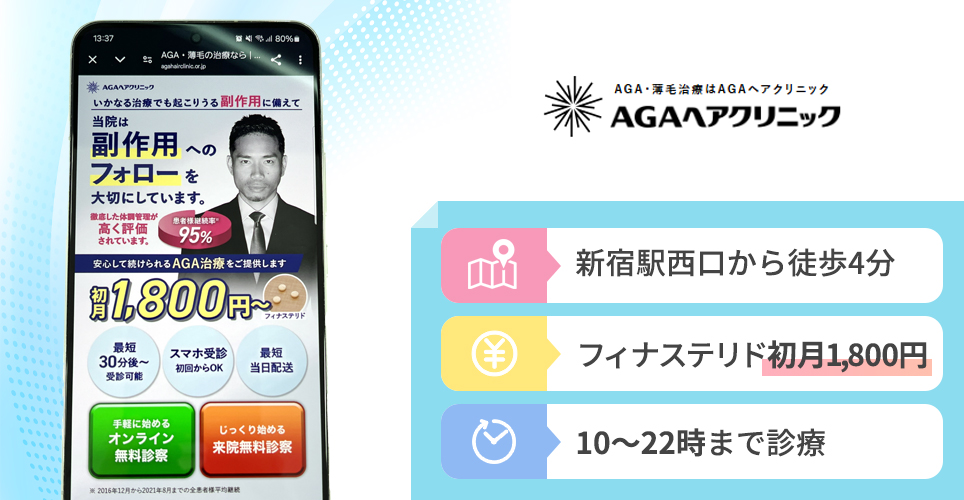 AGAヘアクリニックのバナー