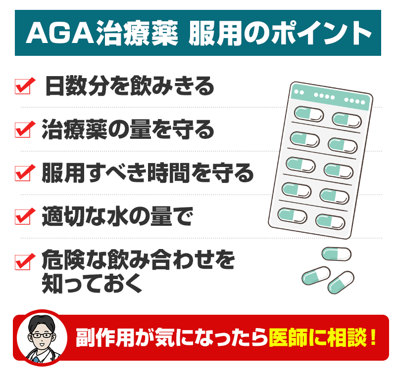 AGA治療薬の服用のポイント