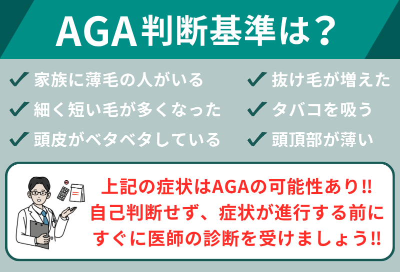 AGA判断基準のアドバイス