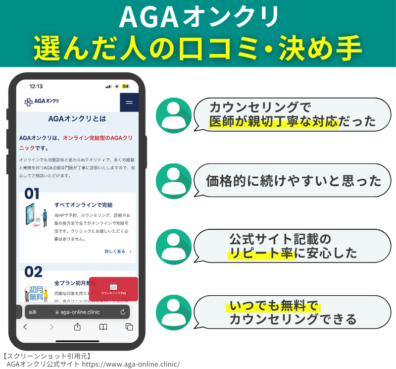 AGAオンライン診療おすすめクリニック8_AGAオンクリ