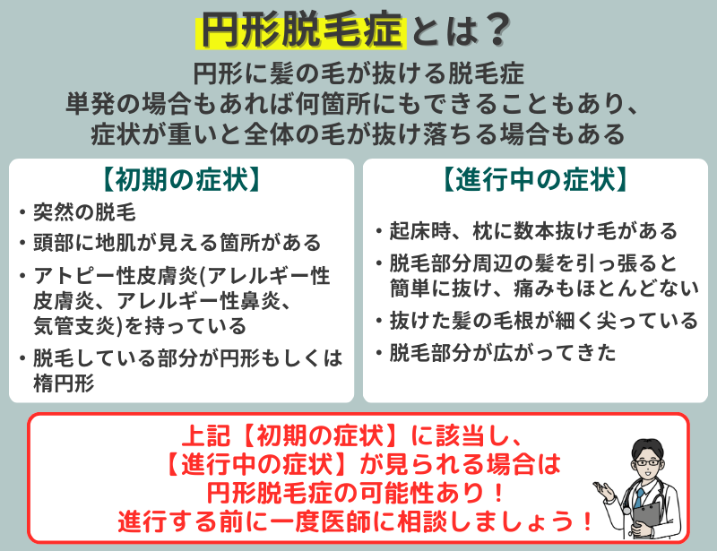 円形脱毛症について