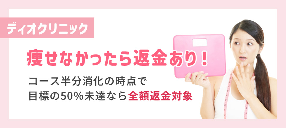 痩せなかったら返金制度あり