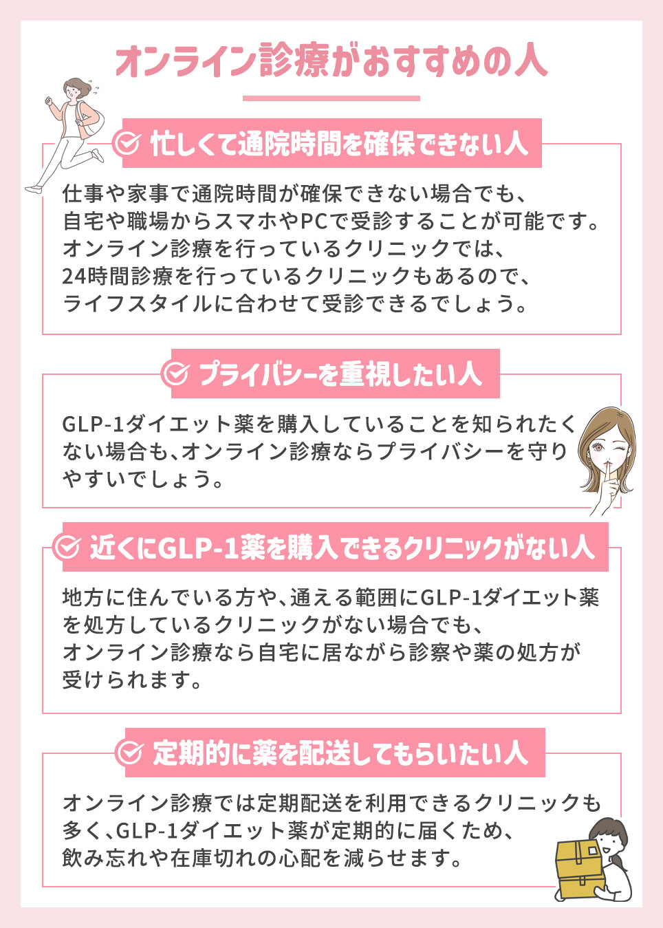 オンライン診療がおすすめの人まとめ