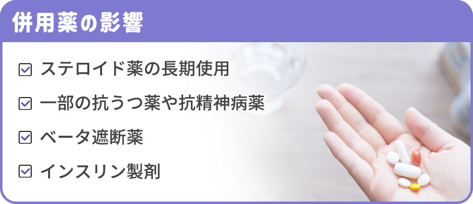 併用薬の影響